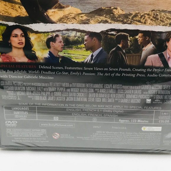 Seven Pounds DVD 2008 Will Smith New In Package - Picture 8 of 8